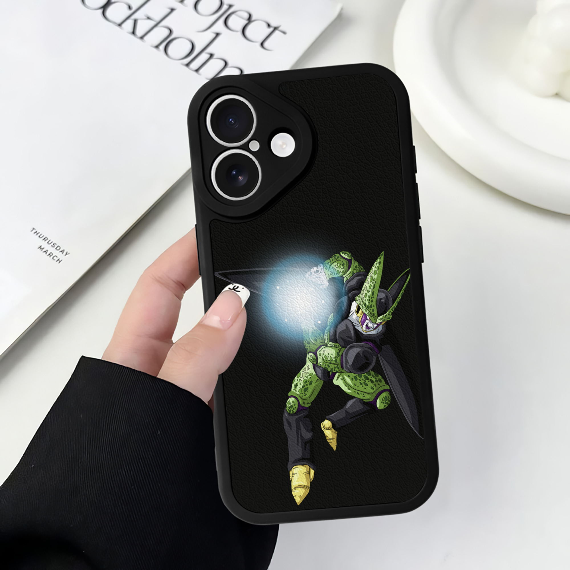 （画像用） ドラゴンボール セル DRAGON BALL Cell 【iPhone 16シリーズ対応】シリコンスマホケース（レザー調） 材質：シリコン